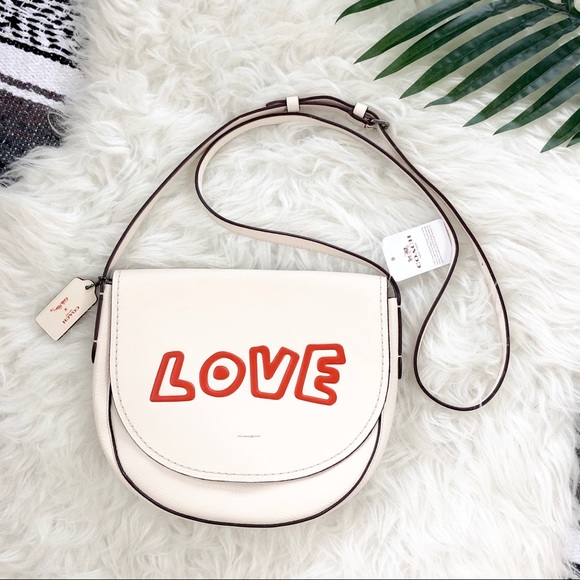 Coach Handbags - NWT Coach X Keith Haring Love Leather Bag